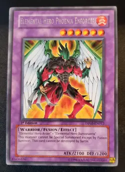 Yu-Gi-Oh! Elemental Hero Phoenix Enforcer DP05-EN012-Aster Phoenix-1st Ed. NM - Image 1