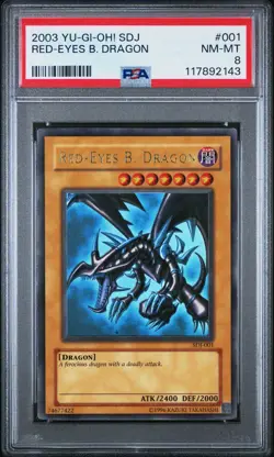 2003 Yu-Gi-Oh! Red-Eyes B. Dragon Starter Deck: Joey SDJ Unlimited Ultra PSA 8 - Image 1