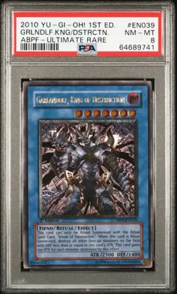 YuGiOh GRADED 2010 Garlandolf, King of Destruction ABPF 1st Ed UTR NM-MT 8 PSA - Image 1