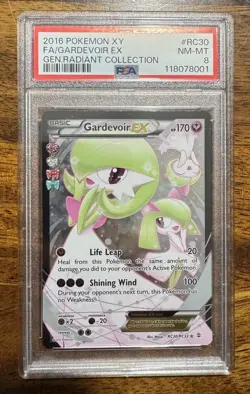 POKEMON GARDEVOIR EX GENERATIONS RADIANT COLLECTION RC30 PSA 8 GRADED CARD - Image 1