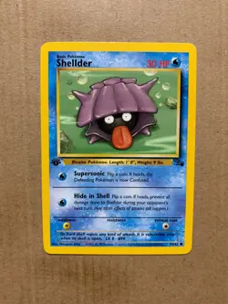 1st Edition Shellder 54/62 Fossil Set - Common Pokemon Card - NM/Mint - Image 1