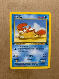1st Edition Krabby 51/62 Fossil Set - Common Pokemon Card - NM/Mint - Image 1