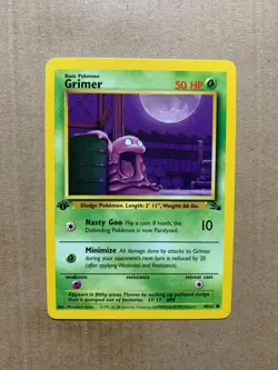 1st Edition Grimer 48/62 Fossil Set - Common Pokemon Card - NM/Mint - Image 1