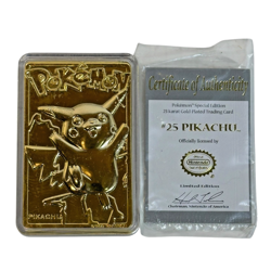 Pokemon Burger King 23K Gold Plated Pokemon Card 1999 Pikachu #25 - Image 1