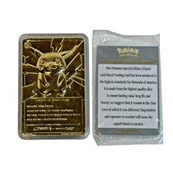 Pokemon Burger King 23K Gold Plated Pokemon Card 1999 Pikachu #25 - Image 2