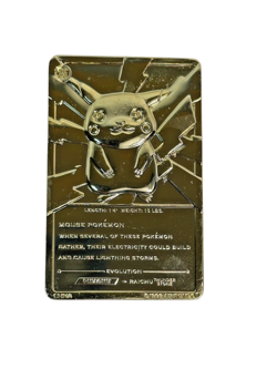 Pokemon Burger King 23K Gold Plated Pokemon Card 1999 Pikachu #25 - Image 4