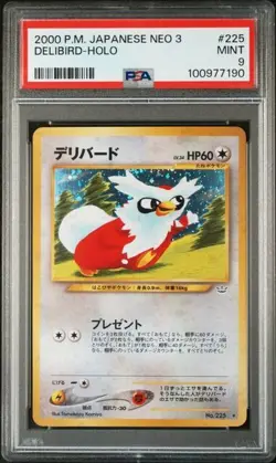 PSA 9 Delibird Holo Neo Revelation Japanese Pokemon Card - Image 2