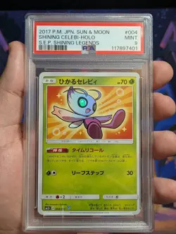 PSA 9 Shining Celebi 004/072 SM3+ Shining Legends Japanese Pokemon Card - Image 1