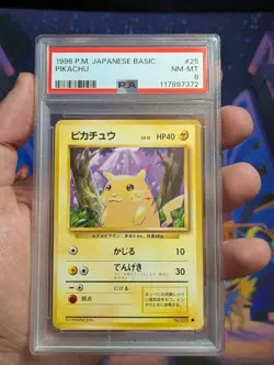 PSA 8 Pikachu Base Set Japanese Pokemon Card - Image 1
