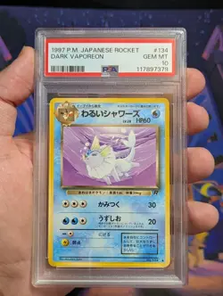 PSA 10 Dark Vaporeon Team Rocket Gang Japanese Pokemon Card - Image 1