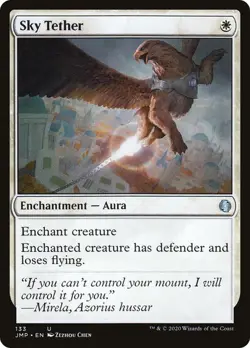 Sky Tether 133 JMP MTG Aura Enchantment White Defender Flying Chen 2020 Uncommon - Image 1