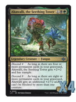 MTG-NM Playset(X4)-Akawalli, the Seething Tower-220-The Lost Caverns of Ixalan - Image 1