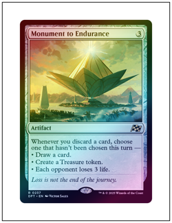 1x Monument to Endurance, Foil, Magic the Gathering MTG NM - Image 1