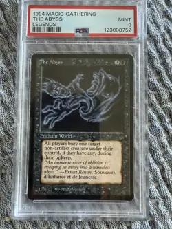 The Abyss Legends MTG Magic: The Gathering Card Reserved List PSA 9 Mint - Image 1