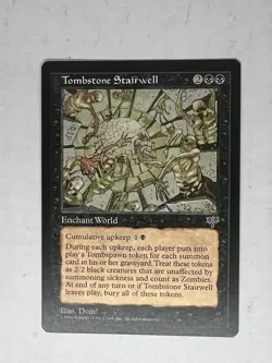 Magic Mtg Mirage Tombstone Stairwell Enchant World Rare 1996 trading card NM - Image 1