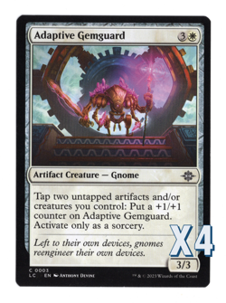 MTG-NM Playset(X4)-Adaptive Gemguard-3-The Lost Caverns of Ixalan - Image 1