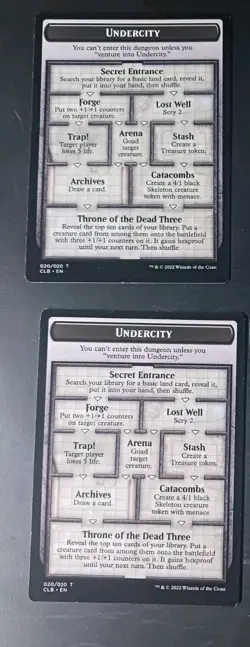 2x The Initiative Undercity Token (020/020) MTG Commander Legends: Battle for - Image 2