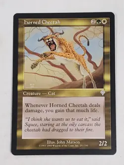 MTG Horned Cheetah (Invasion/Gold/U) - BGM - Image 1
