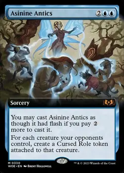 Asinine Antics M Extended Art Foil #330 | WOE Wilds of Eldraine | MTG - Image 1