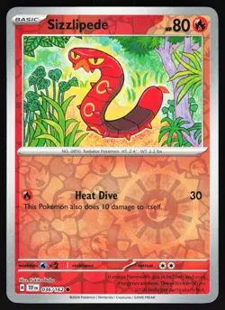 Sizzlipede 036/162 Pokemon SV05: Temporal Forces Reverse Holo Common NM - Image 1