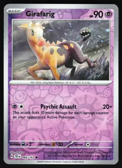 Girafarig 066/162 Pokemon SV05: Temporal Forces Reverse Holo Common NM - Image 1