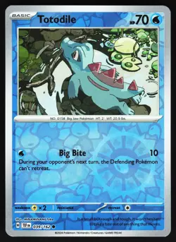 Totodile 039/162 Pokemon SV05: Temporal Forces Reverse Holo Common NM - Image 1