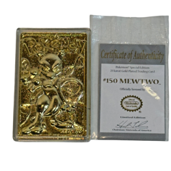 Pokemon 23K Gold Plated #150 Mewtwo Trading Card 1999 Burger King *Note - Image 1