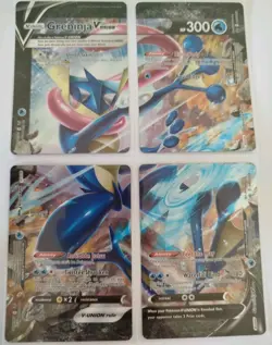 Greninja V-Union (Set of 4) SWSH155 - SWSH158 Pokemon TCG Card Black Star Promo - Image 1