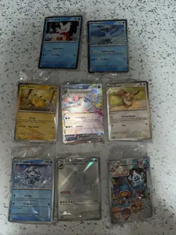 2025 Pokemon Holiday Calendar Promo Card Lot: All 8 Stamped Promos Sealed - Image 2