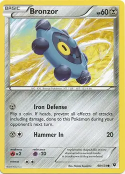 Bronzor - 60/124 - Common - XY Fates Collide #60/124 Pokemon TCG - Image 1