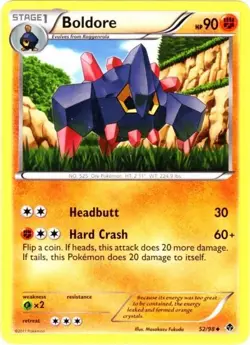 Boldore - 52/98 - Uncommon - Emerging Powers #52/98 Pokemon TCG - Image 1