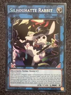 Yugioh Silhouhatte Rabbit MP25-EN090 Prismatic Secret Rare 1st Edition NM - Image 1