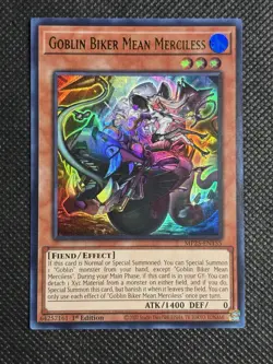 YuGiOh! Goblin Biker Mean Merciless MP25-EN155 Ultra Rare 1st Edition Near Mint - Image 1