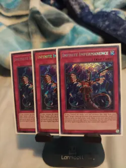 Yugioh Infinite Impermanence FLOD-EN077 Secret Rare NM X3 Unlimited Edition - Image 2