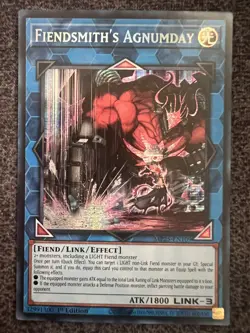 Yugioh Fiendsmith's Agnumday MP25-EN109 Prismatic Secret Rare 1st Edition NM - Image 1