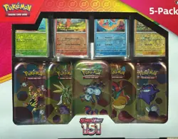 Pokemon Cards - TCG Scarlet & Violet 151 Mini Tin 5-Pack - Sealed & Brand New! - Image 1