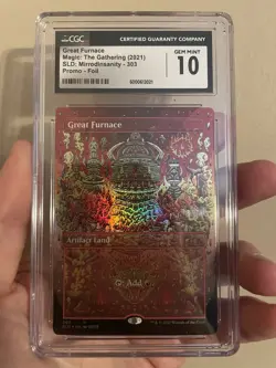 2021 Magic The Gathering MTG Mirrodinsanity Foil Great Furnace CGC 10 GEM MINT - Image 1