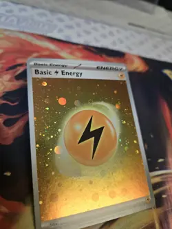 Holo Lightning Energy HD Swirl Galaxy Cosmo Foil Pokemon Card S&V 151 SVE 004 - Image 3