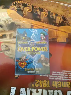 NOS 1996 Fleer DC OverPower Batman Superman Over Power Card Game Starter Deck - Image 1