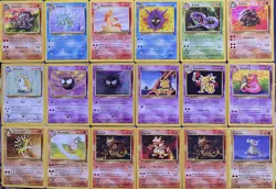 Vintage Pokemon Card Lot Of 18 Commons Base Set/Fossil/Jungle WOTC MP/HP/DMG - Image 1