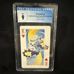 2012 Pokemon Thundurus White 2 King of Hearts Playing Cards Japanese CGC 9 - Image 1