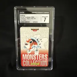 1996 Pokemon Seaking Red Card 119 Bandai Carddass Part 2 Japanese CGC 7 - Image 1