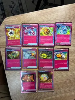 Pokemon Mixed Card Lot, Pink Trainers Energy of 10 NM - Image 1