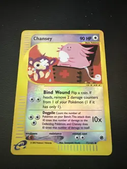 Pokemon TCG Chansey Expedition Base Set Reverse Holo Uncommon Card 72/165 - Image 1