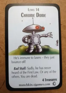 Star Munchkin Chrome Dome Promo Card - Image 2