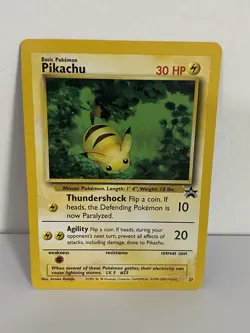 Pikachu Black Star Promo 27 Promo WOTC 2001 Pokemon Card - Image 1