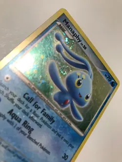 MANAPHY LV.20 4/12 Trainer Kit Holo SWIRL Rare Promo Pokemon Card MP/LP - Image 2