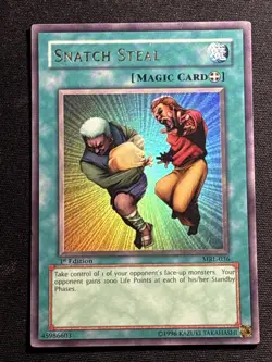 Snatch Steal MRL-036 1st Edition Yu-Gi-Oh Ultra Rare Card Lightly Played LP - Image 1