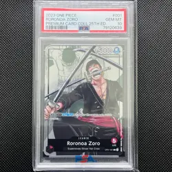 PSA 10 Roronoa Zoro OP01-001 Premium Card Collection 25th Anniversary One Piece - Image 1
