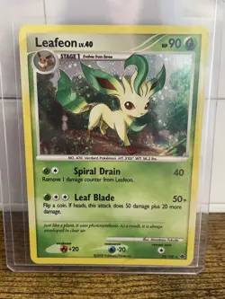 (NEAR MINT) 2008 Leafeon Lv.24 Holo Rare 24/100 Pokemon Majestic Dawn TCG Card - Image 1
